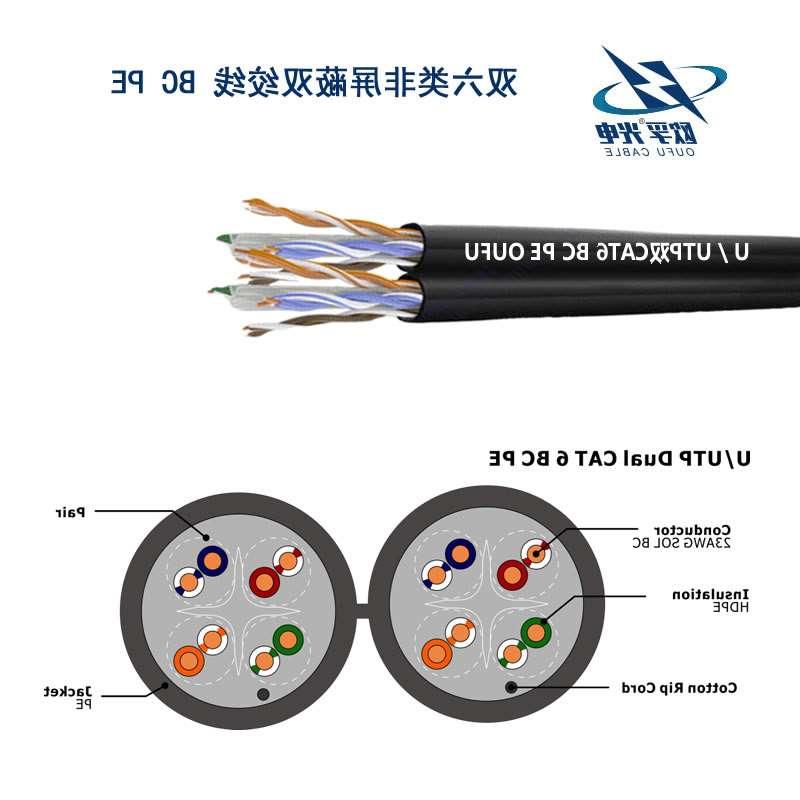 营口市U/UTP6类双4对非屏蔽室外电缆(23AWG)