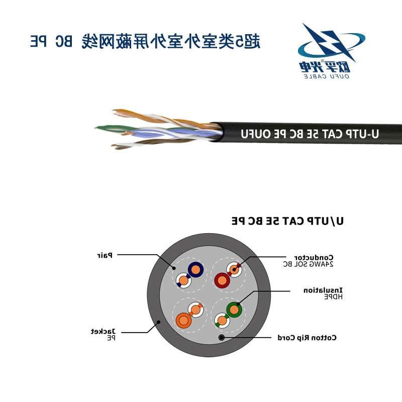 绵阳市U/UTP超5类4对非屏蔽室外电缆(23AWG)